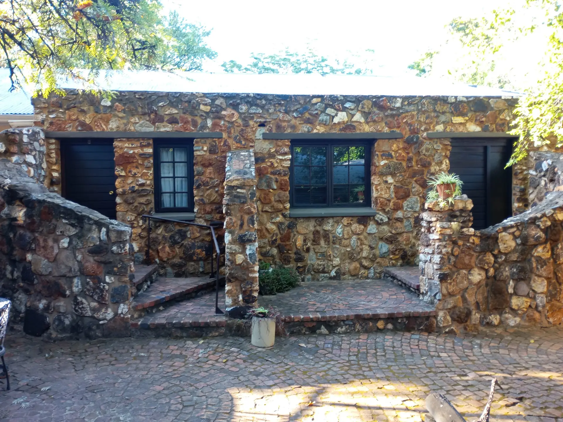 The stone rooms in the garden